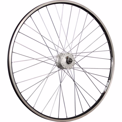 Voorwiel Ryde Zac-19 - 28" / 622 x 19C - Shimano Nexus DH-C3000 - Velgrem - 3Watt 6V - 100/140/36 - Zwart geslepen velgrand
