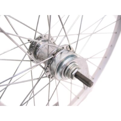 Favorit Single speed terugtraprem naaf gevlochten in zilveren wiel