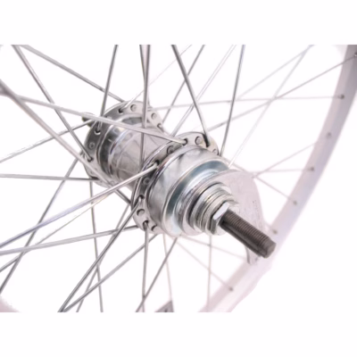 Favorit Single speed terugtraprem naaf gevlochten in zilveren wiel
