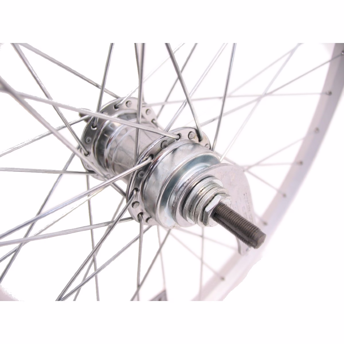 Favorit Single speed terugtraprem naaf gevlochten in zilveren wiel