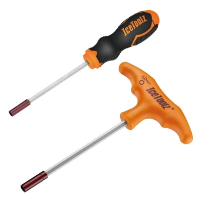 Spaaknippelsleutelset IceToolz 12C5 - 5,5mm zeskant - Zwart / oranje