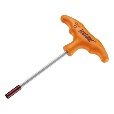 Spaaknippelsleutel IceToolz 12C7 - 5,5mm zeskant - Zwart / oranje