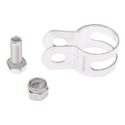 Remarmklem Shimano SM-CLIP - 5/8" 15mm met bout en borgmoer - Zilver