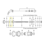Afstandsbus Shimano 8 mm - links