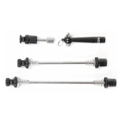 Snelspannerset TranzX Antidiefstalslot 110-135mm 4-delig - Zwart