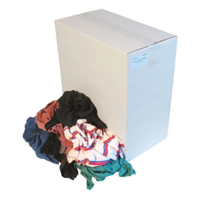 Bonte tricot poetslappen / poetsdoeken dik en dun - Doos á 10kg