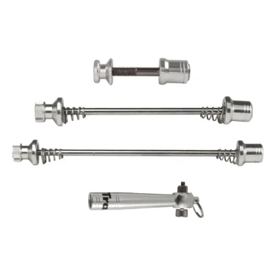 Snelspannerset TranzX Antidiefstalslot 100-130mm 4-delig - Zilver