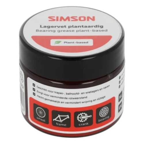 Lagervet Simson plantaardig 50ml voor smeren van lagers trapassen balhoofden en naven