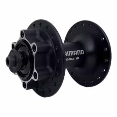 Voornaaf Shimano Alivio HB-M475 - Schijfrem 6 bouts - Zwart - Zijkant
